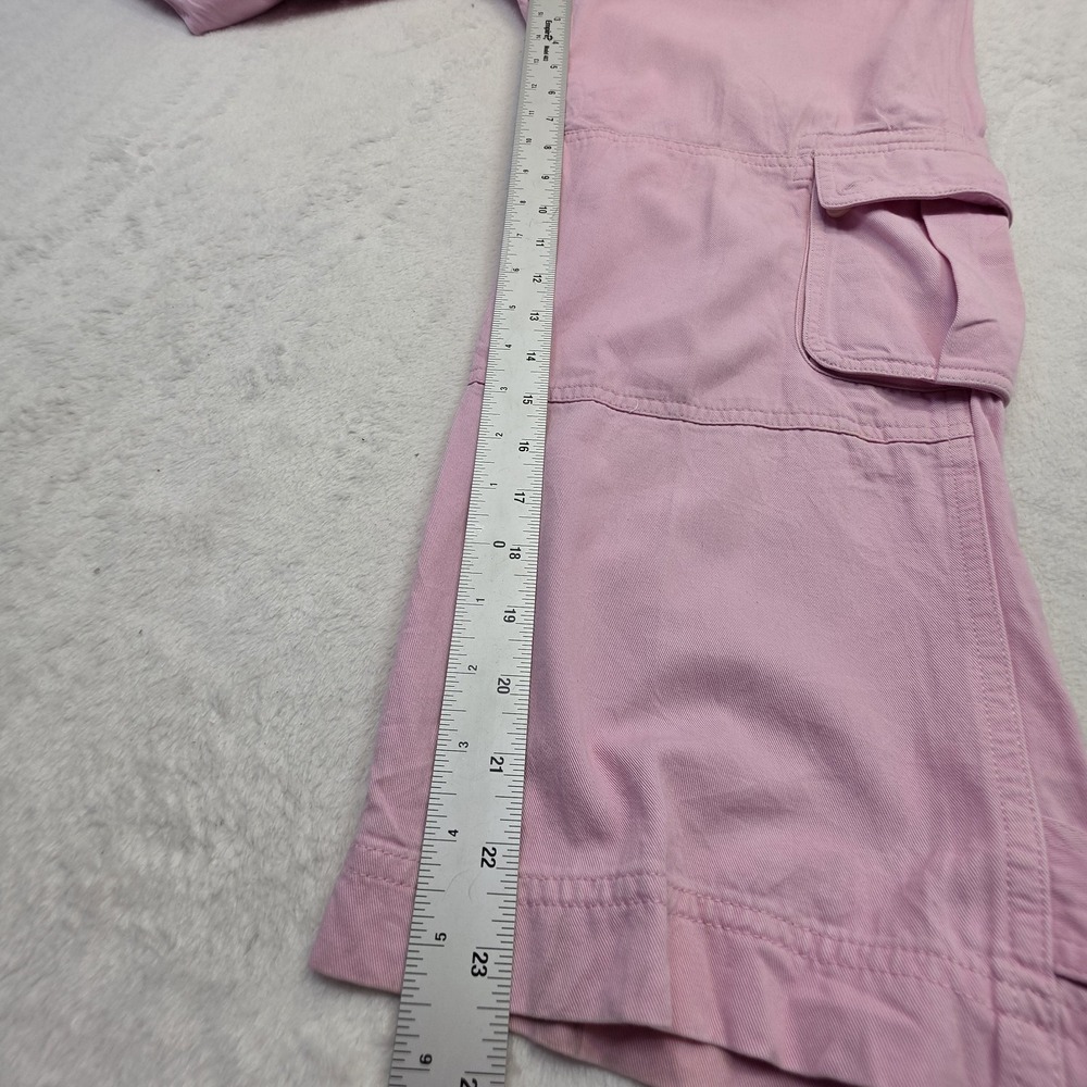 Lauren Ralph Lauren Pink Cargo Cropped Pants Women's Size 6 Wide Leg Utility - Picture 3 of 8
